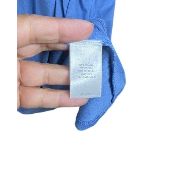 J.Jill Blue Jersey Cap Sleeve V-Neck Fit and Flare Midi Dress XSmall - Picture 7 of 10
